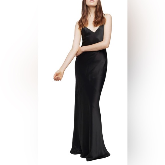 L’agence Serita Dress - 100% Silk.  Black, size 4, EUC! 🖤 - Picture 3 of 6